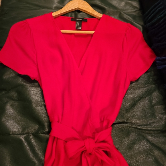 Forever 21 Red Wrap Mini Dress - Picture 6 of 6